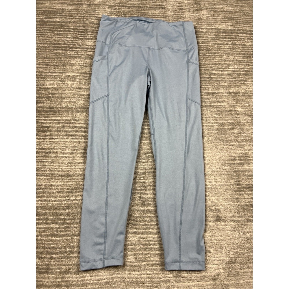 Velocity Leggings Womens Large Blue Yoga Pants Athletic Casual